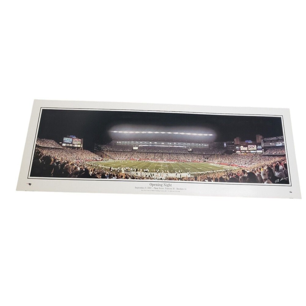 Opening Night New England Patriots Panoramic Sept 2002 First Gillette Touchdown